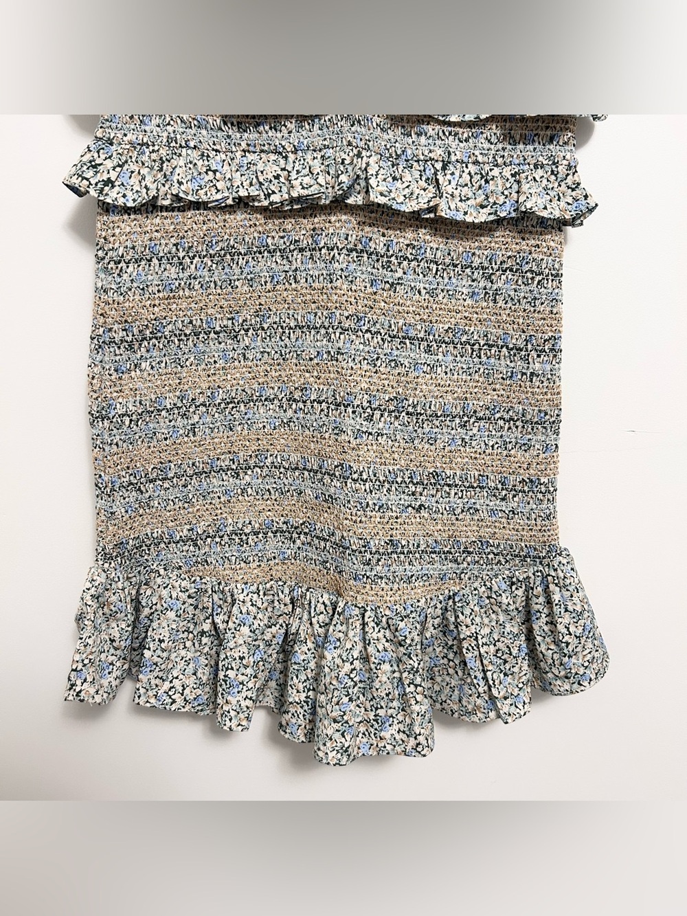 Reset By Jane Smocked Floral Mini Dress S - Picture 5 of 9